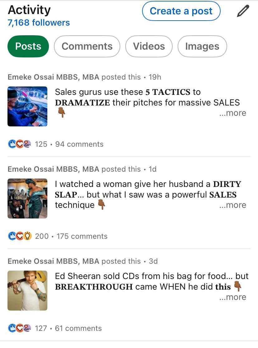 LinkedIn followers and engagement
