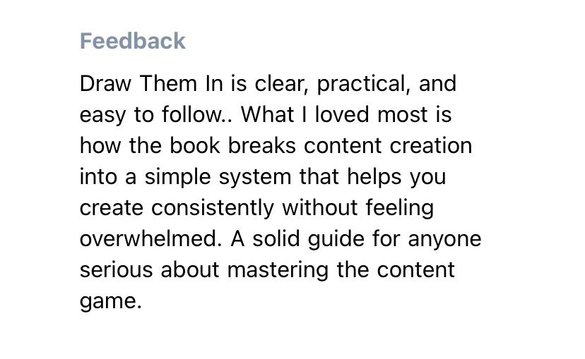 Customer testimonial